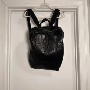Leather Maison Martin Margiela backpack/ handbag Maison Martin Margiela Black Leather Backpack with Wallet main image 3